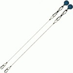 Poi Chain Wire Rope 45cm with Blue Ball Handle 58cm