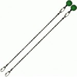 Poi Chain Ball 8mm 40cm with Green Handle 49cm