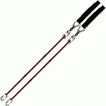 Poi Chain Cole Cord Red with Black Single Adjustable