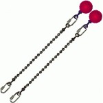 Poi Chain Ball 8mm 20cm with Pink Handle 29cm