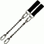 Poi Chain Ball 8mm 10cm with Black Double Handle 22cm