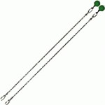 Poi Chain Ball 8mm 60cm with Green Handle 69cm