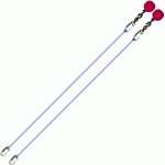 Poi Chain Nylon Blue with Pink Ball Handle Adjustable