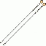 Poi Chain Oval Link 45cm with Wooden Ball Handle 58cm