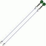 Poi Chain Nylon Blue with Green Ball Handle Adjustable