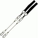 Poi Chain Wire Rope 15cm with Black Single Handle 33cm