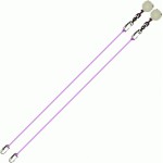 Poi Chain Purple with White Ball Handle Adjustable