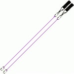 Poi Chain Purple with Black Double Leather Adjustable
