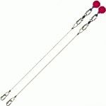 Poi Chain Wire Rope 45cm with Pink Ball Handle 58cm