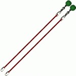 Poi Chain Cole Cord Red with Green Ball Adjustable