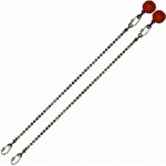 Poi Chain Ball 8mm 40cm with Red Handle 49cm