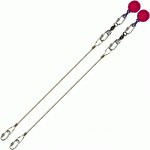 Poi Chain Wire Rope 35cm with Pink Ball Handle 48cm