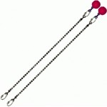 Poi Chain Ball 8mm 40cm with Pink Handle 49cm