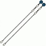 Poi Chain Oval Link 40cm with Blue Ball Handle 53cm