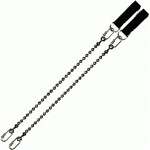 Poi Chain Ball 8mm 25cm with Black Double Handle 37cm