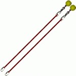 Poi Chain Cole Cord Red with Yellow Ball Adjustable