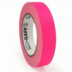 23m meter roll of 24mm hula hoop Fluorescent Gaff tape - Pink