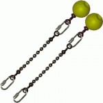 Poi Chain Ball 8mm 10cm with Yellow Handle 19cm